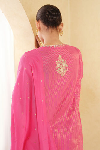 Ranjika Handwoven Maheshwari Suit Set - Pink, Pink, image 4